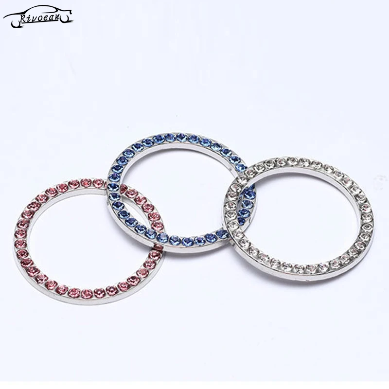 

Diamond Car Interior Styling One-Key Engine Start Stop Ignition Push Button Decoration ring For Toyota Honda Nissan Mazda