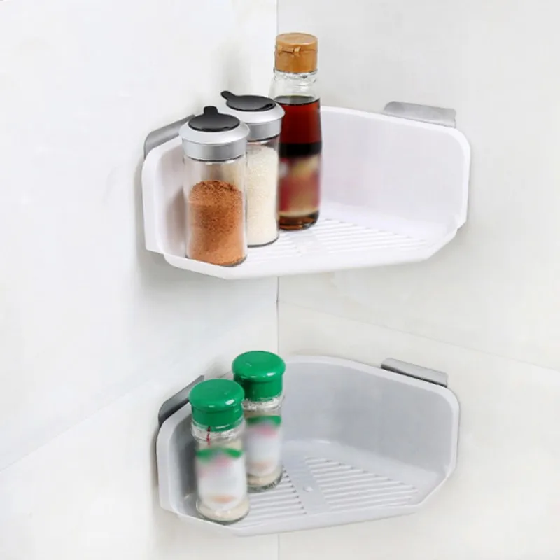 

New Bathroom Corner Laundry Rack Organizer Wall-mounted Drain Rack Free punch Wash Rack Bathroom Storage Supplies df02