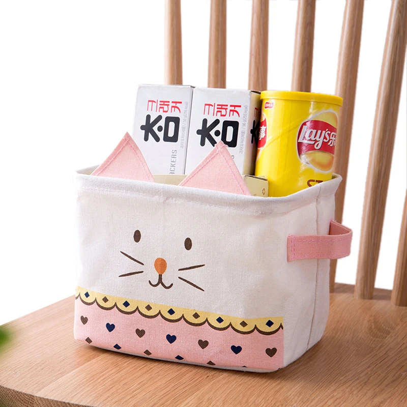 XZJJA جميل الكرتون سطح المكتب سلة التخزين المحمولة مستحضرات التجميل لعبة أشتات منظمة الحاويات طوي تسريحة المنظم XZJJA جميل الكرتون سطح المكتب سلة التخزين المحمولة مستحضرات التجميل لعبة أشتات منظمة الحاويات طوي تسريحة المنظم