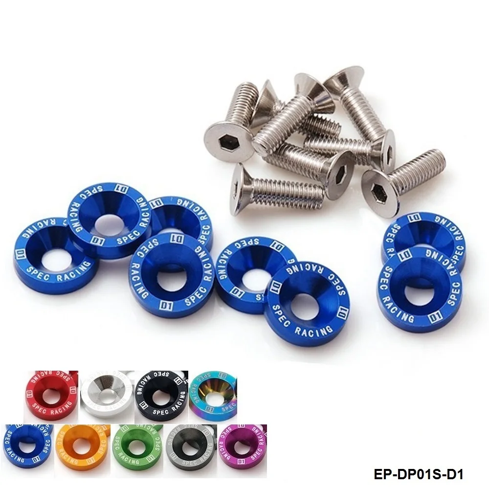 8PCS/SET Jdm Style Fender Washers Bumper Washer Lisence Plate Bolts Kits for CIVIC ACCORD EP-DP01S-D1