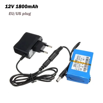 

High Quality Portable DC-168 DC 12V 1800mAh Rechargeable Li-ion Battery For CCTV Camera Wireless Camera Baby Monitor With Plug