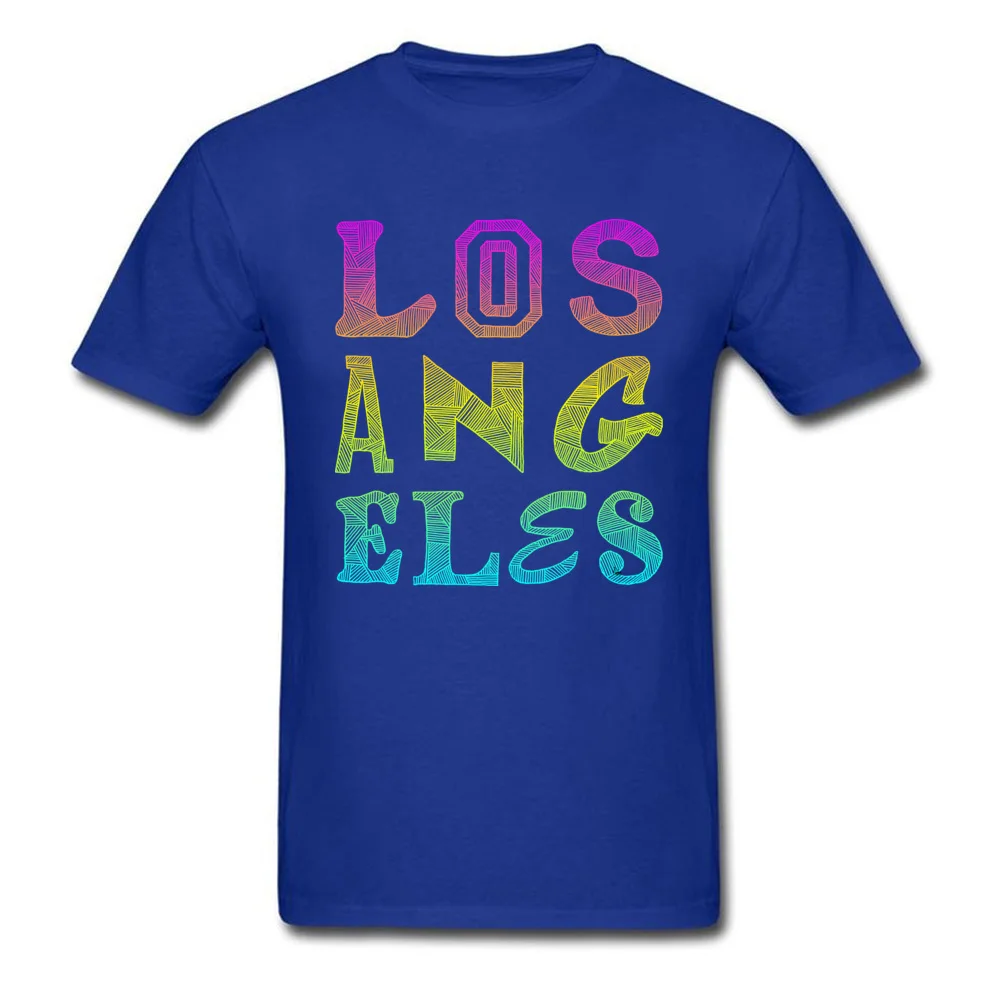 O Neck Los Angeles 100% Cotton Mens Tshirts Fitness Tight Short Sleeve Tops Shirt Cute Camisa Sweatshirts Top Quality Los Angeles blue