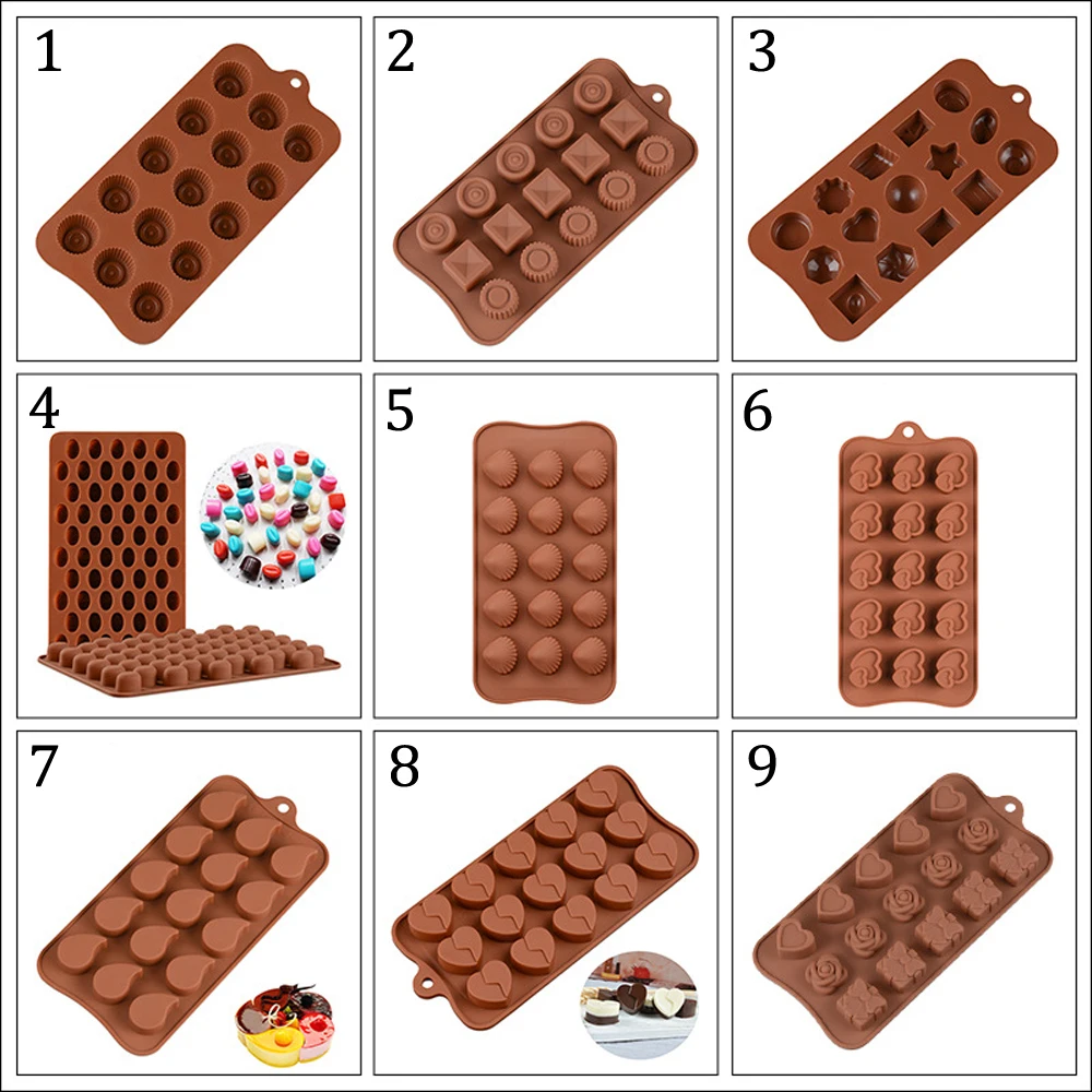 

Baking Silicone Mold Chocolate Cake Candy Pattern Mold Fondant DIY Craft Jelly Pudding Bakeware Tool Non-stick