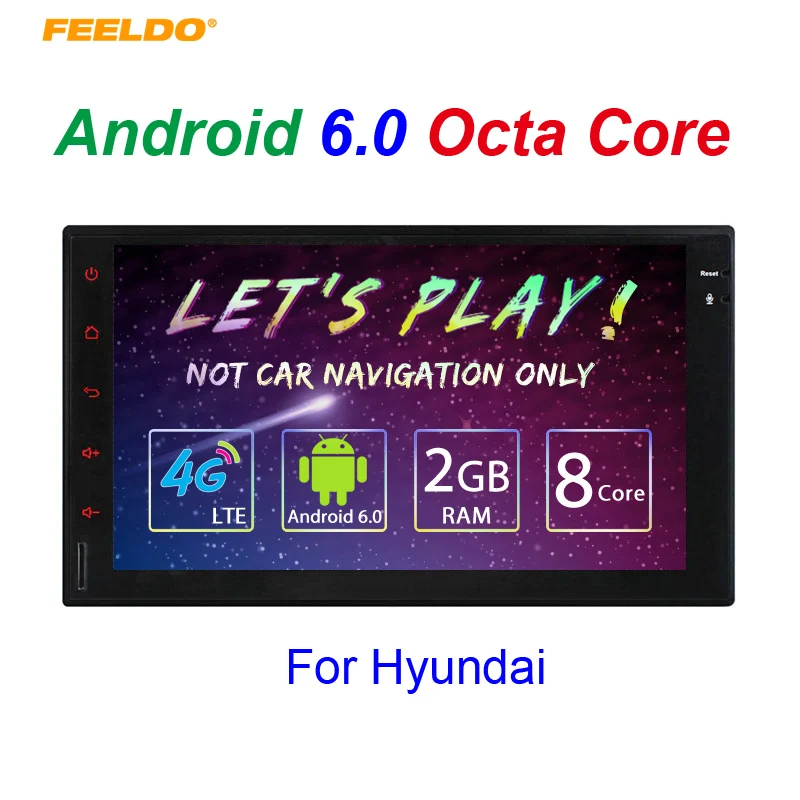 FEELDO 7 дюймов Android 6 0 (64 бит) Восьмиядерный/DDR3 2G/32G/4G LTE автомобильный медиаплеер с GPS