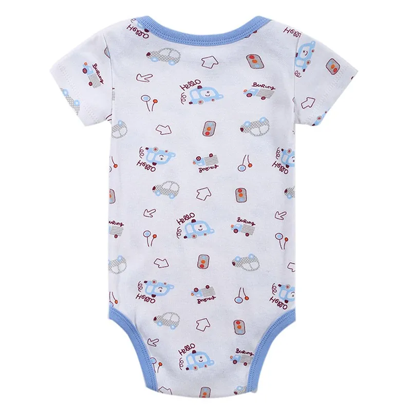 DH16106 Newborn Baby Clothes Animal Print Short Sleeve Cotton Baby Boy Romper Girl Ruffle Romper roupas de bebe infantil Costumes (13)
