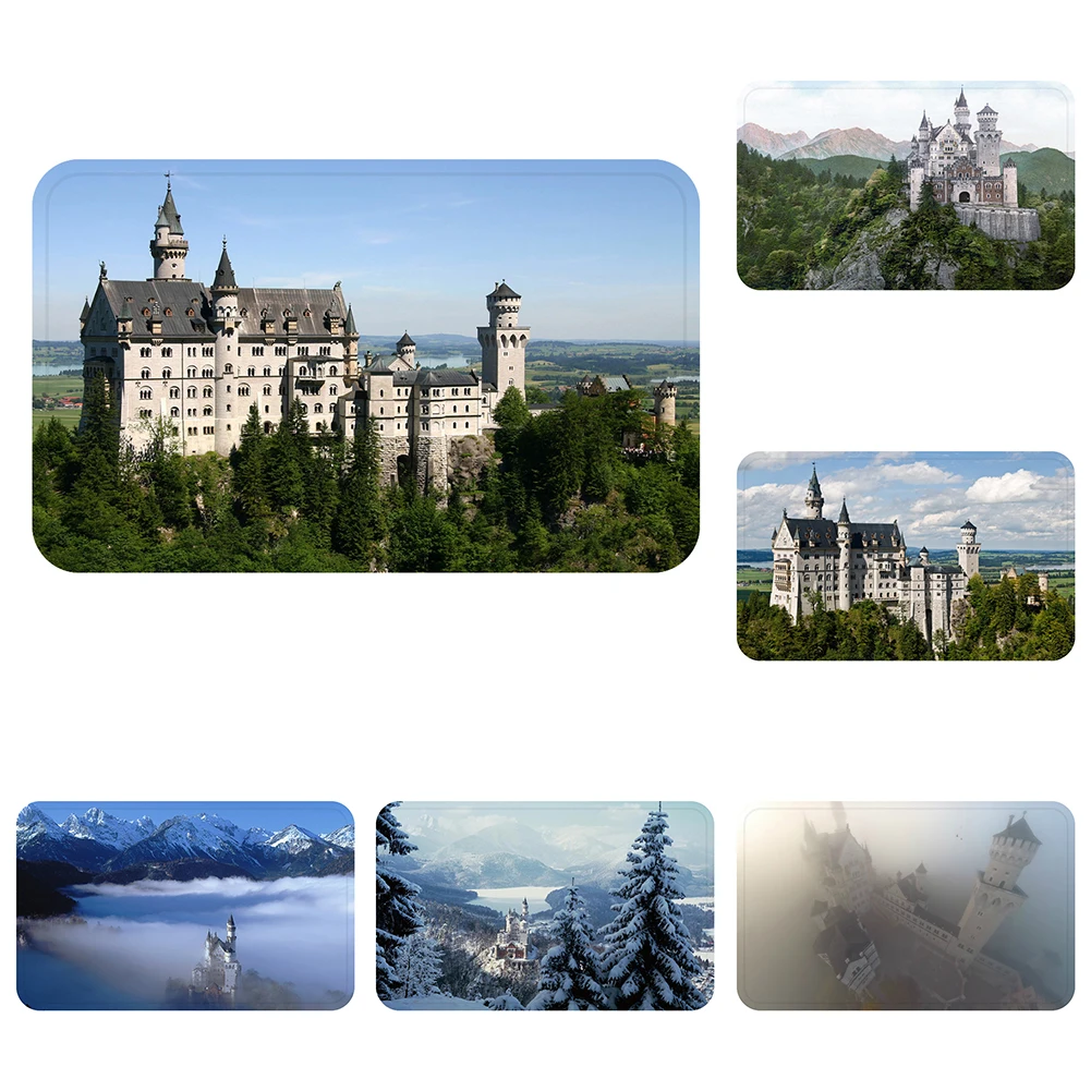 Germany Neuschwanstein New Swan Stone Castle Mat Carpet Decorative Anti-Slip Mats Room Car Floor Bar Rugs Door Home Decor Gift | Дом и сад
