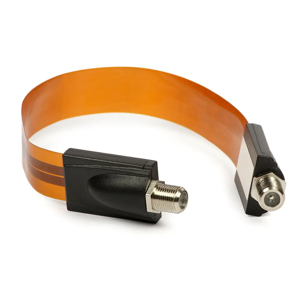 Flat Coax Cable for Windows & Doors F Type Sockets TV Satellite Cable