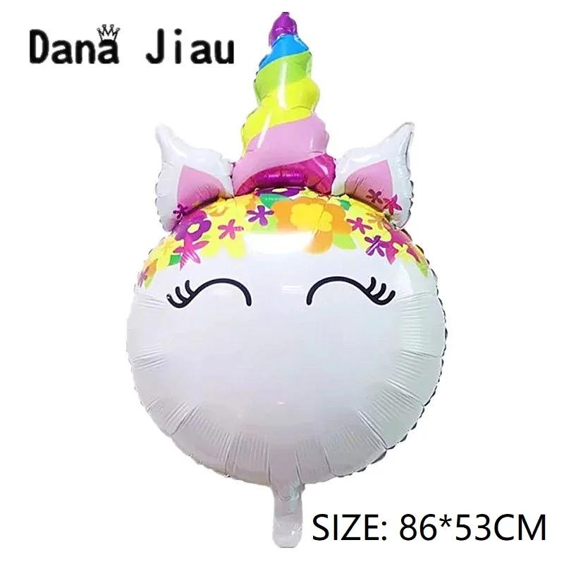 High quality Pink unicorn rainbow cat foil Balloon fish mermaid birthday party decoration Baby shower party lovely animal Ballon