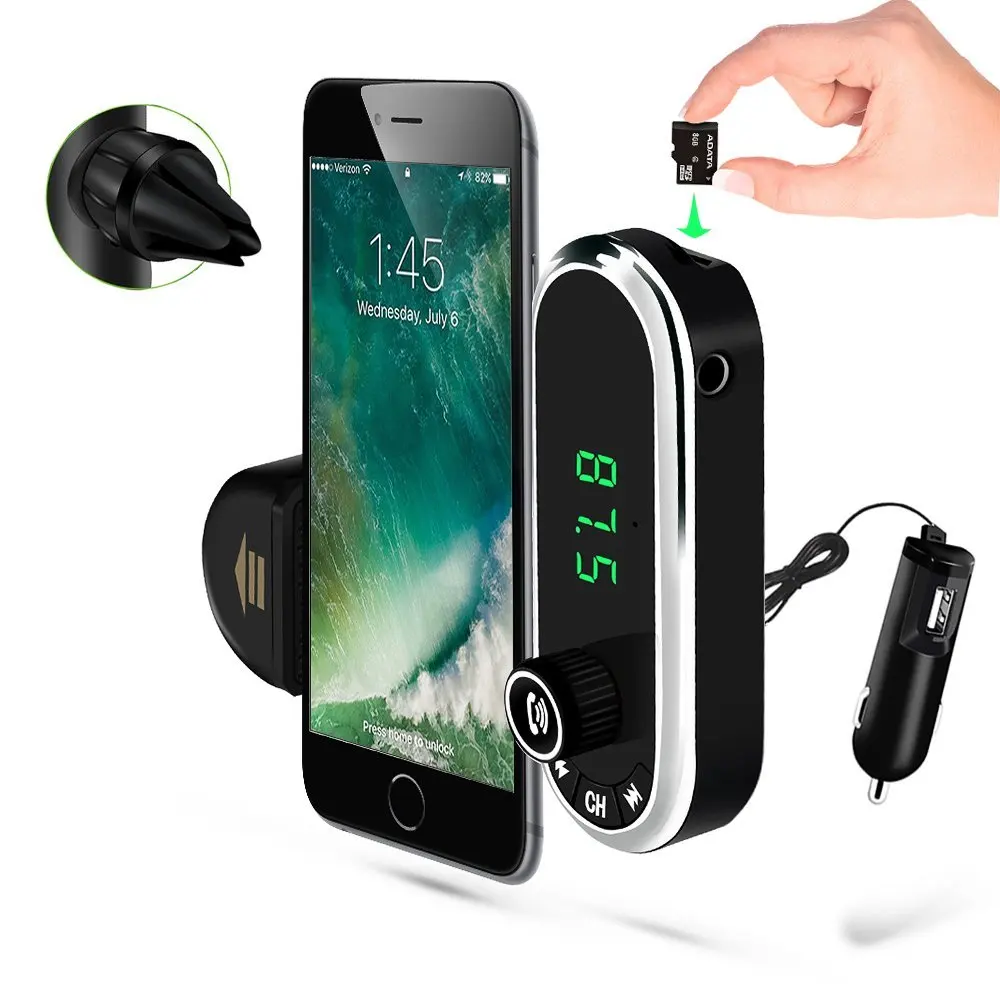 Car mp3 player F1 Bluetooth FM Transmitter Air Vent Phone