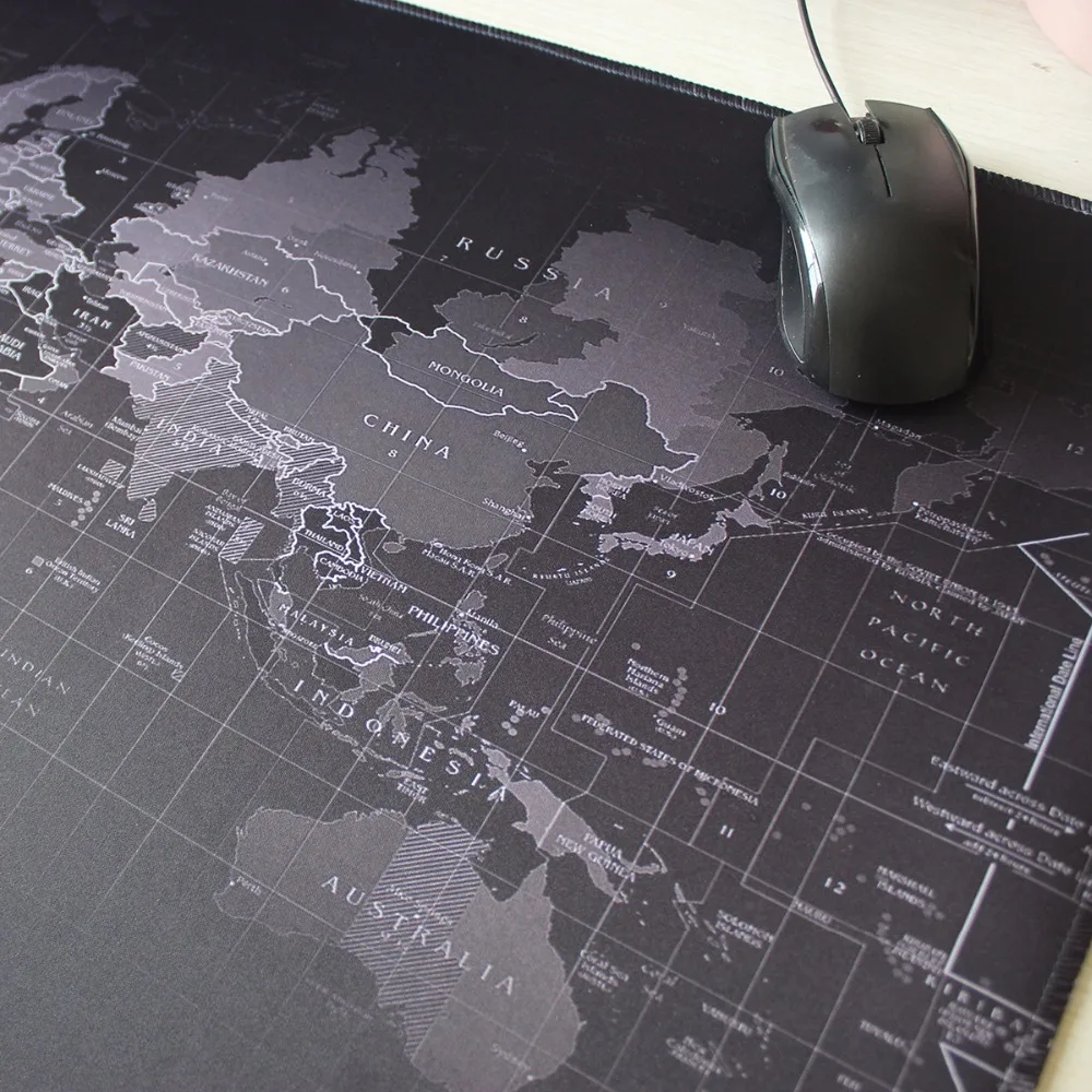  900x400 Gaming Mouse Pad Large Mause Pad Keyboard Computer Locking Edge Mousepad World Map Rubber B