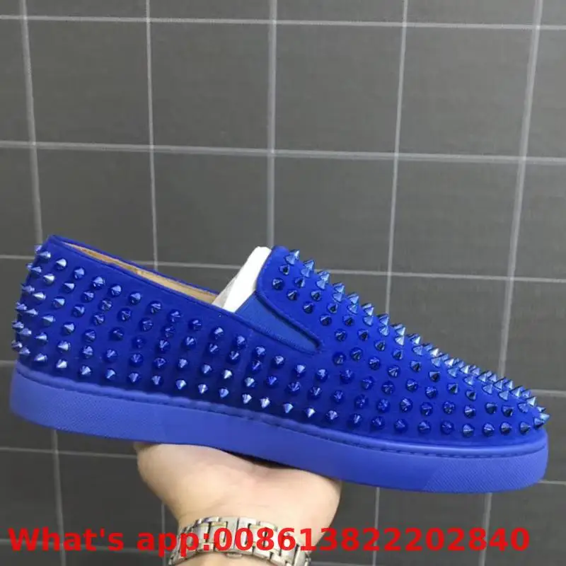 blue suede red bottoms