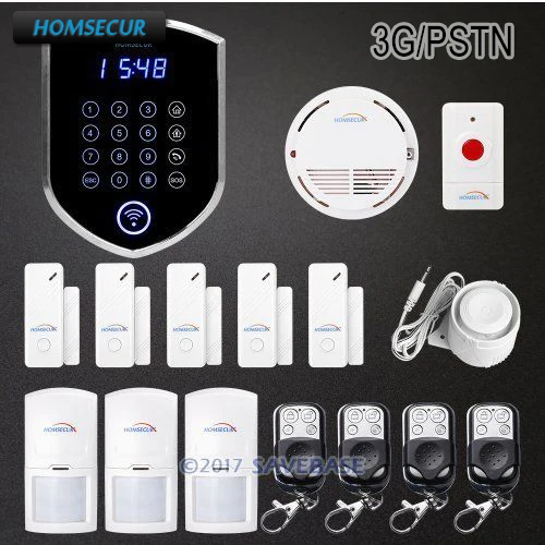 

HOMSECUR Wireless WCDMA 3G LED Burglar Intruder Alarm System +PIR+5*Door Sensor