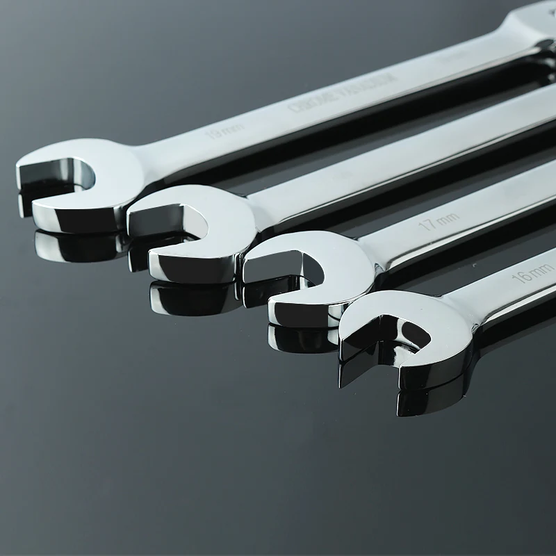 21mm Chrome Vanadium Flexible Ratchet Wrench Keys set Geared Open End Torque Spanner set Hand Tools for Car Bike Torque Wrench - Image 3