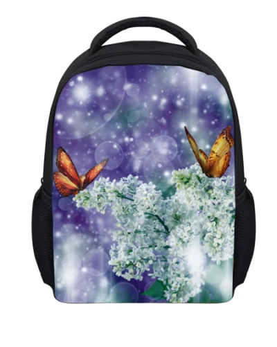 FORUDESIGNS/3D рюкзак с бабочкой для маленьких девочек, детский рюкзак с цветочным узором, детский рюкзак, детские мини-сумки, рюкзак Escolar - Цвет: Армейский зеленый