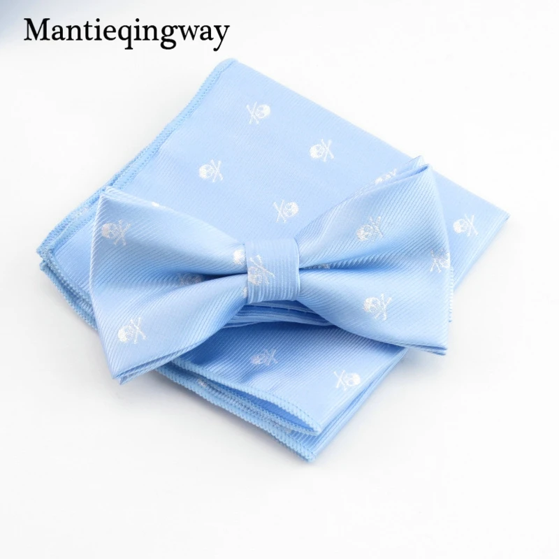 Mantieqingway, деловой, 23*23 см, мужской платок, полиэстер, галстук-бабочка, набор, Череп, карманный, квадратный, Corbatas, Hombre, Pajarita, свадебный