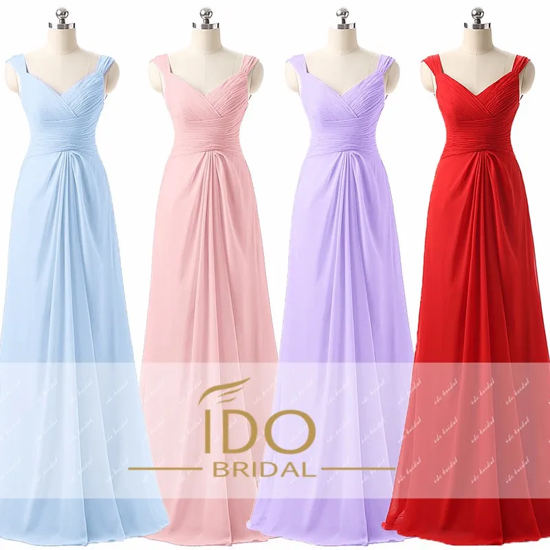 Много Цвета жемчуг розовый Сиреневый голубой невесты платья свадебные платье для выпускного вечера Платья для вечеринок Дешевые Длинные