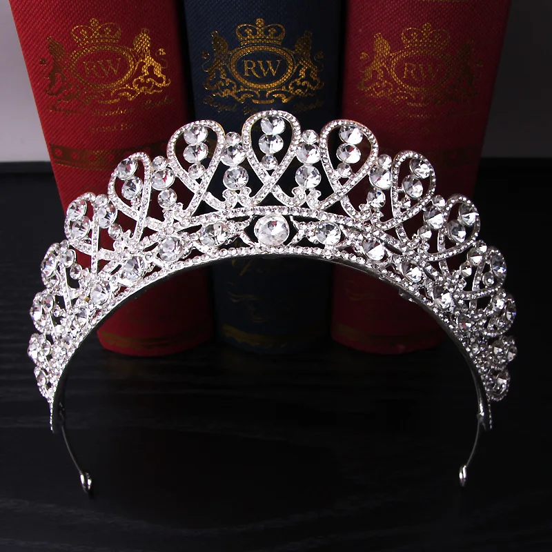 

KMVEXO Luxury Crystal Rhinestone Tiaras Queen Crown Wedding Hair Accessories Hair Jewelry Head Decorations Women Headpieces 2019