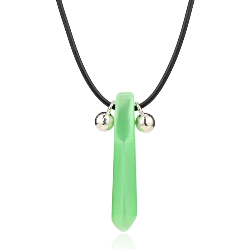 Красивые модные ювелирные изделия японского аниме Ожерелье Наруто Хокаге цуннаде Узумаки Ожерелье Подвески косплей ожерелье-30 - Окраска металла: Green