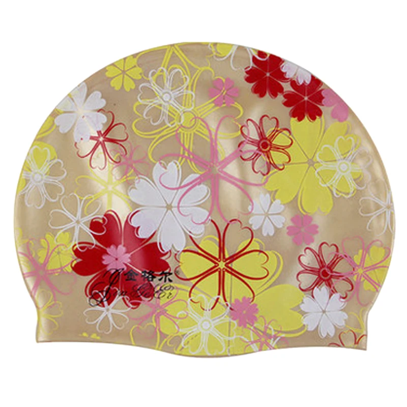 H815 Распродажа водонепроницаемый силиконовый шапочка для плавания с цветочным узором мужской женский общий