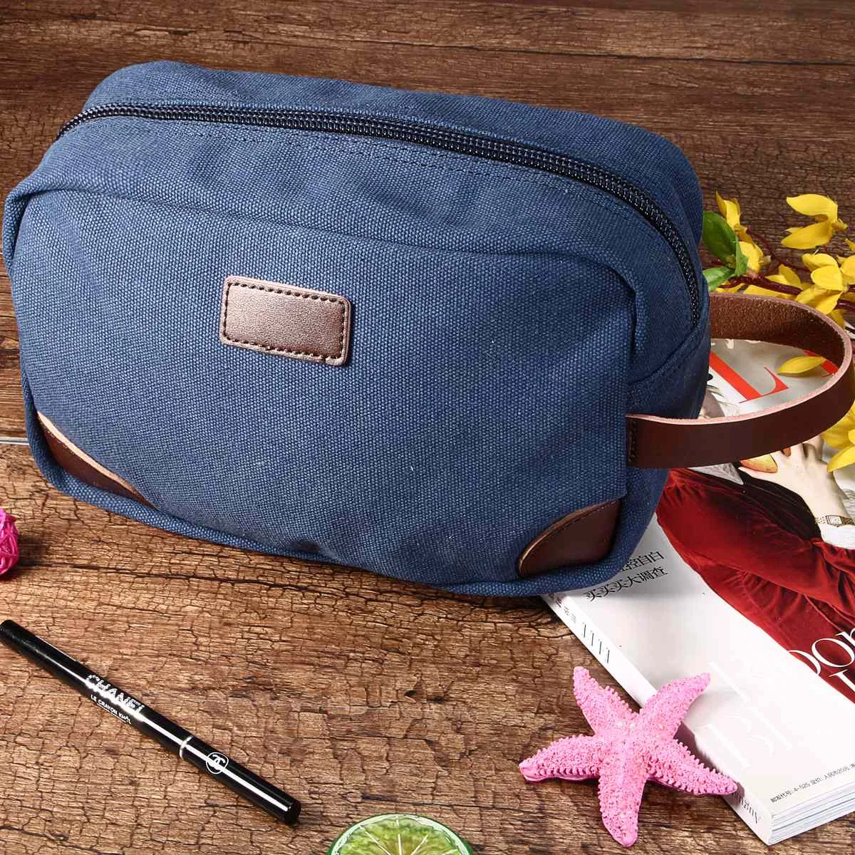 24X10X14cm Portable Cosmetics Storage Bag Multifunction Travel Wash Bag Makeup Organizer Pouch 5 Colors Purse Case Handbag