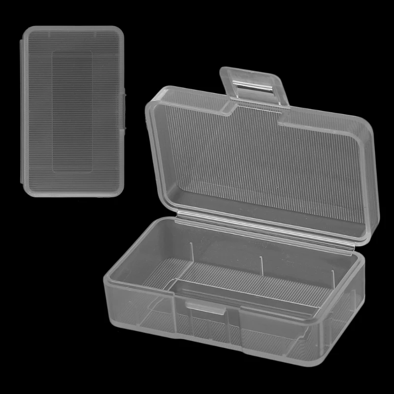 

OOTDTY Mini Transparent Case Holder Storage Box For 1x 9V Battery Or 2x AA Batteries