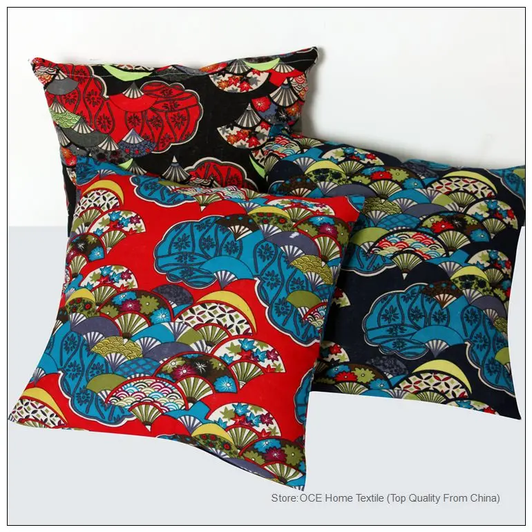

Retro printing Cushion Covers For Sofa Decorative Throw Peacock Pillow Case Pillowcover Sofa Decor Couch 43x43cm &45