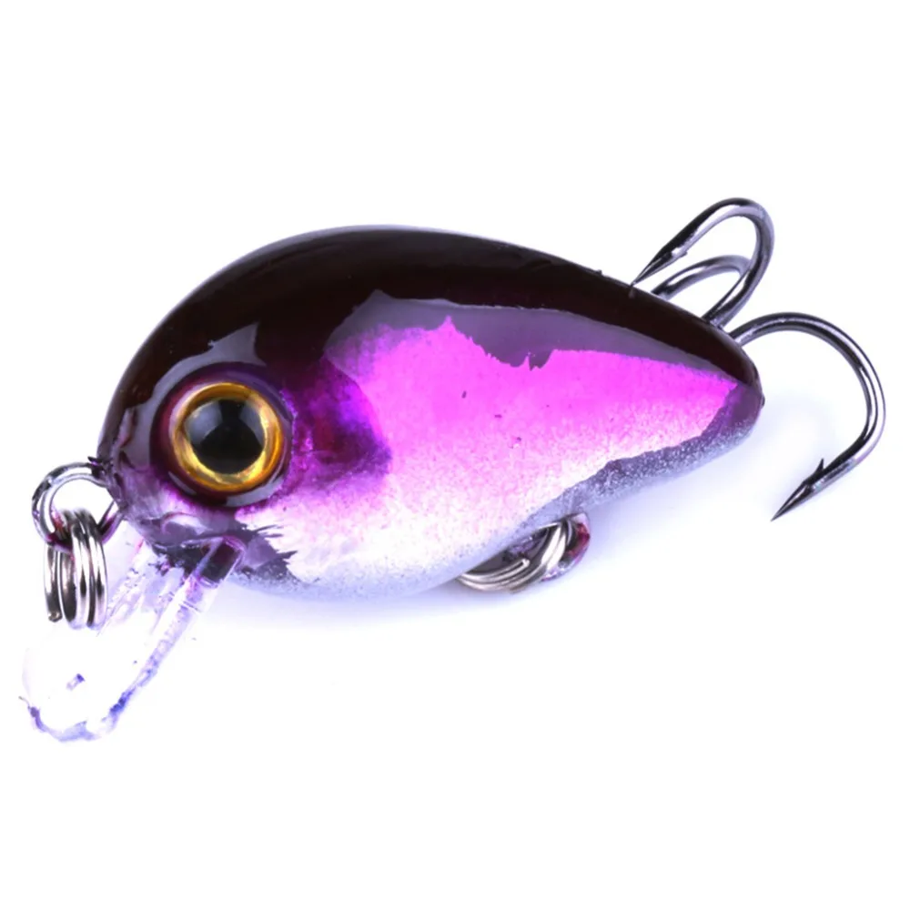 10pcs Mini Bronzing Fishing Lures Micro Crank Bait CrankBait Rattles 3cm 1.6g
