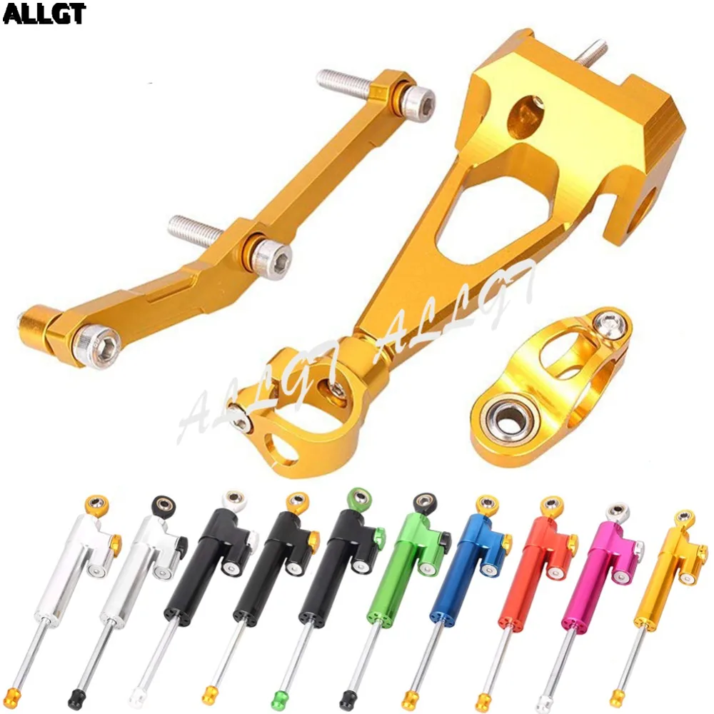 

CNC Steering Damper Stabilizer Set Fit For Yamaha MT-09 2013 2014 2015 W/Bracket Kits