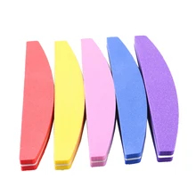 10 шт. полулунная губка бумага для шлифовки ногтей полированная пилки для маникюра Инструменты для дизайна ногтей