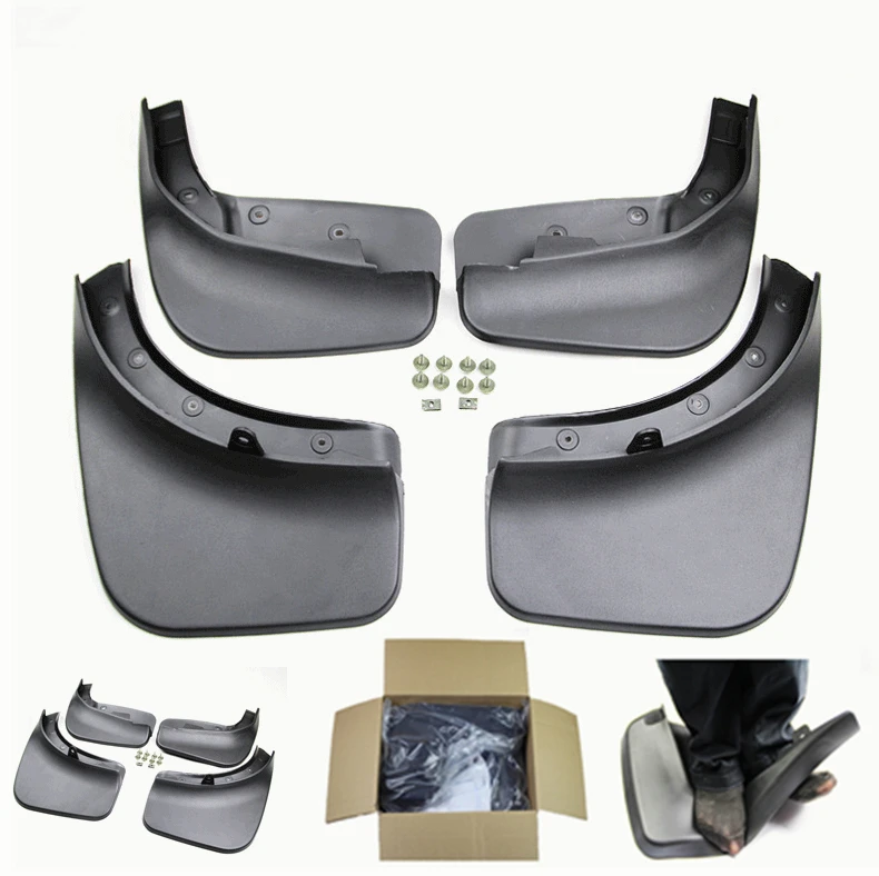 Buy 4Pcs Black Front Rear Molded Car Mud Flaps Splash
