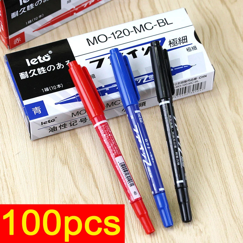 Buy 100pcs Dual Tip Permanent Marker Car Paint Marker