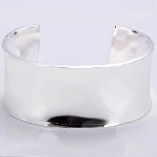 b042 2 fashion silver color bangle,Silver Bracelet Bangle Wide Heavy