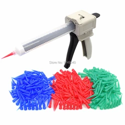 Pistolet à colle manuel de 55ml, applicateur de colle UV, seringues distributrices de colle, baril de 18G 22G 25G, jeu d'embouts de distribution coniques 