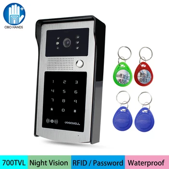 

RFID Home Intercom Doorbell Camera Video Door Phone System Password Entrance Machine IR COMS Night Vision without Indoor Display