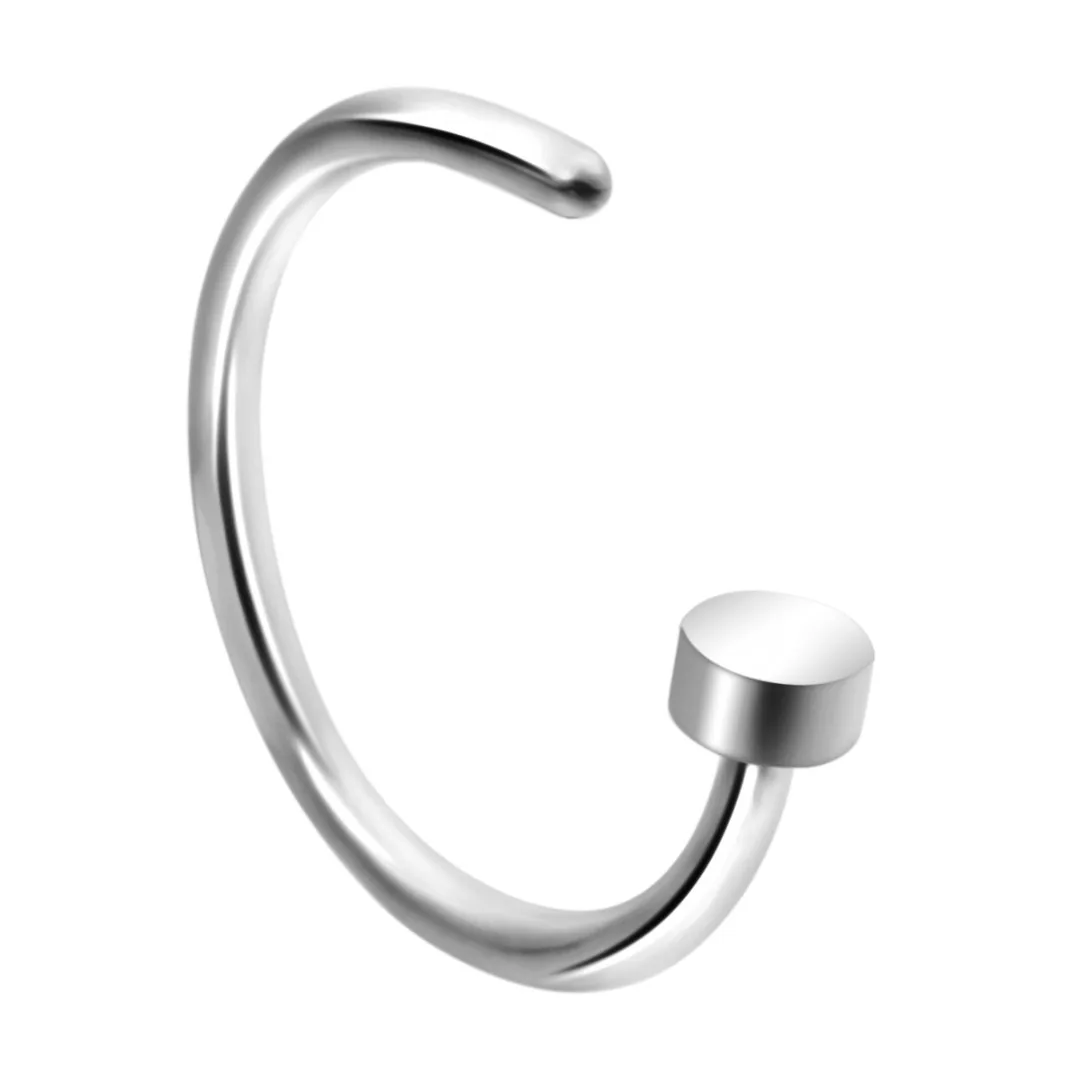 10pc Unisex Round Top Surgical Steel Fake Nose Stud Ring Fashion Silver Gold Lip Ear Hoop Cartilage Piercing Body Jewelry