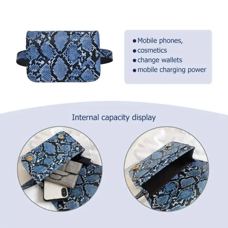 Новая Винтажная Женская поясная сумка из искусственной кожи высокого качества с змеиным узором