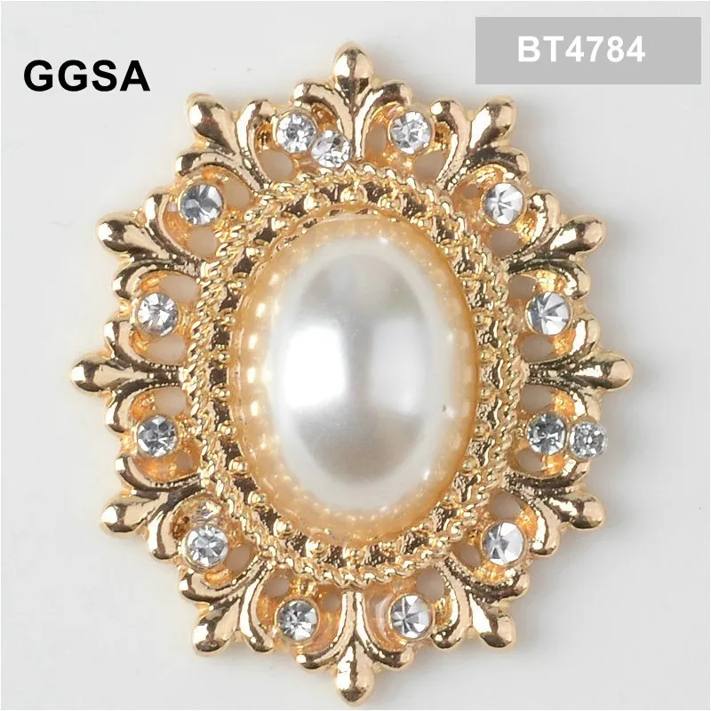 

10pcs Flat back Vintage Pearl Rhinestone Buttons Gold Cluster DIY Shoes Wedding Embellishment Jewelry Craft Crystal Centerpieces