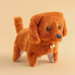 Электронная собачья батарейка для игрушек Плюшевые прогулки лай Электронные Домашние животные подарок