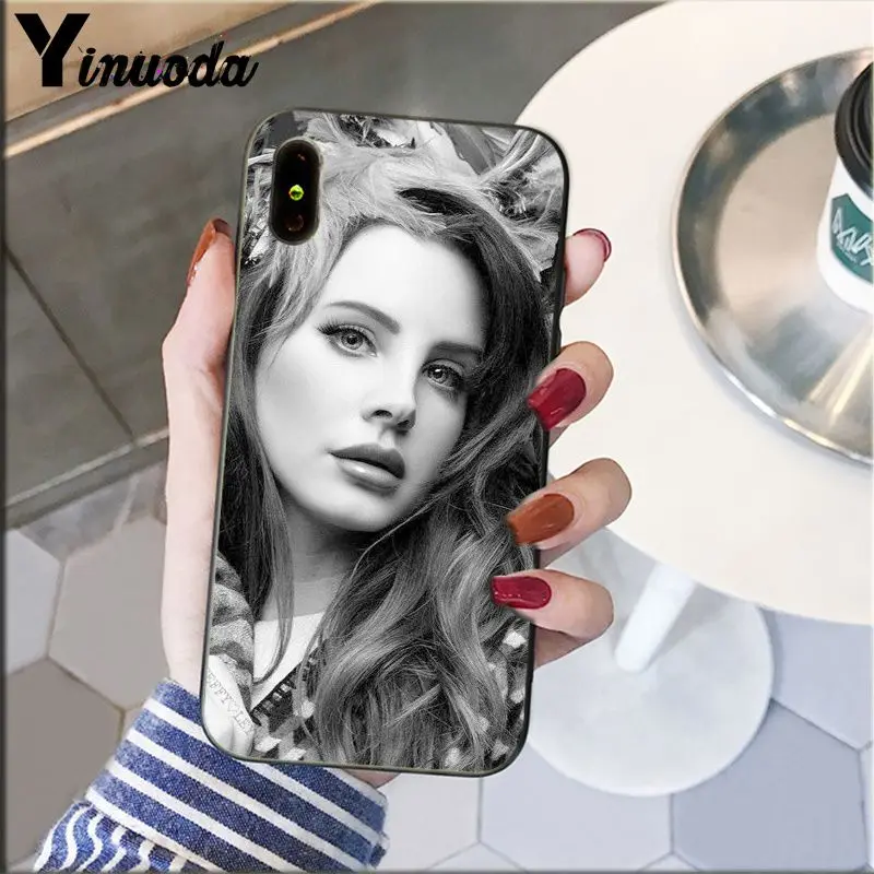 Yinuoda Lana Del Rey ТПУ мягкий силиконовый черный чехол для телефона для Apple iPhone 8 7 6 6S Plus X XS MAX 5 5S SE XR Чехол для мобильного телефона s - Цвет: A8