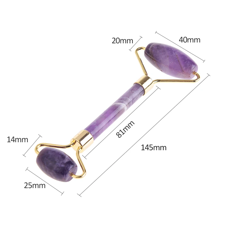 2 в 1 розовый кварц ролик натуральный чистый нефрит массажер для лица против старения укрепляющий удаление морщин красота уход за кожей Инструменты