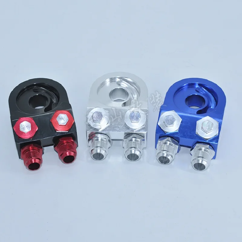 

Car Modification Universal Oil Filter Cooler Adapter Kits GREX style thermostat open from 70-85deg