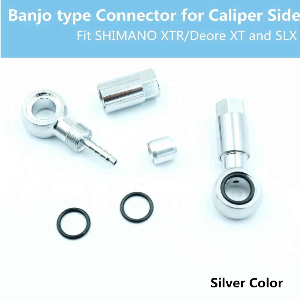 

Bicycle Disc Brake Banjo Connector for Shimano Brake System, Olive & Banjo, 2 SET/ORD, NEW 2017 Model, Silver Color