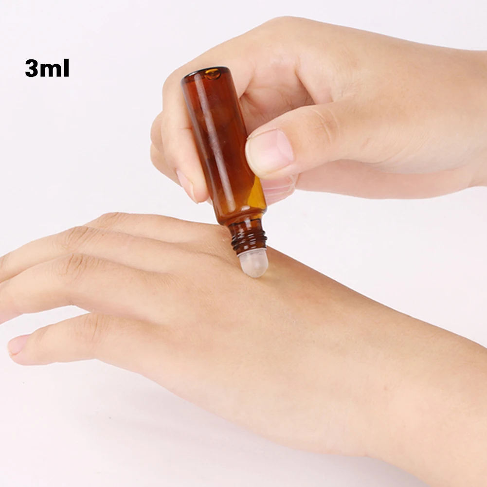 10 шт. 3 мл пустая стеклянная бутылка контейнер держатель со стеклом Rolling Bead