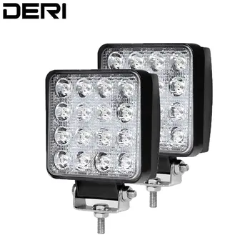 

4 inch 48W Quad Row Led Work Light Camping Light Flood Spot Beam 24V 12V Led Lights Tractor Off Road 4x4 Car ATV Boat Headlight