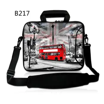 

London Bus Laptop Shoulder Bag Case Cover + Pocket Handle For 9.7" 11.6" 12" 13.3" 13" 14/15/15.4/15.6" 17" 17.3" inch Laptop