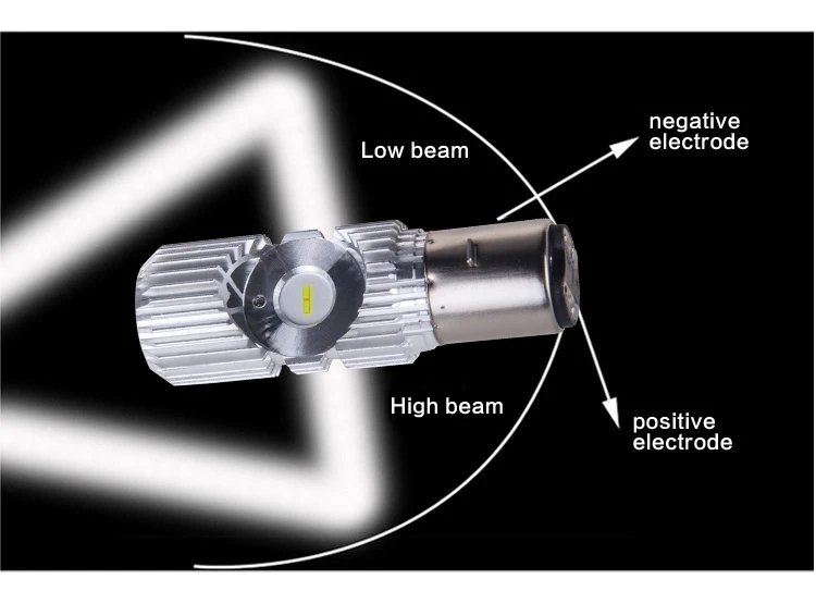 MeeToo 1Pcs H4 HS1 LED Motorcycle Headlight 12V 20W High Low Beam Light 2400LM CSP Chip Super Bright Whitev BA20D Motorbike Lamp (8)
