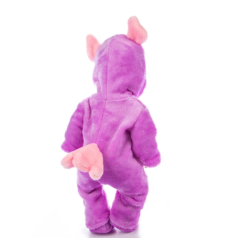 Новинка, комбинезон с животными+ обувь, подходит для 17 дюймов, 43 см, rompsdoll, Одежда для новорожденных, кукла, костюм для ребенка, подарок на день рождения, фестиваль