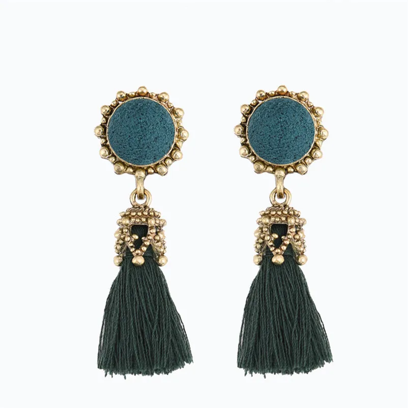 Trendry Earrings for Women Vintage Style Rhinestones Crystal Long Tassel Dangle Earrings Jewelry for gift Brincos Y05#N (1)