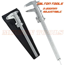 200mm/8 polegadas vernier caliper micometer calibre com multa-ajuste 0-200mm slider pinça ferramenta de medição