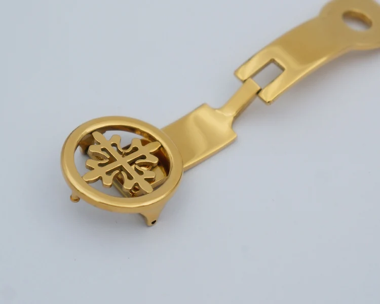 MAIKES высокое качество из нержавеющей стали часы кнопка складная застежка пряжка 18 мм 20 мм ремешок чехол для Patek